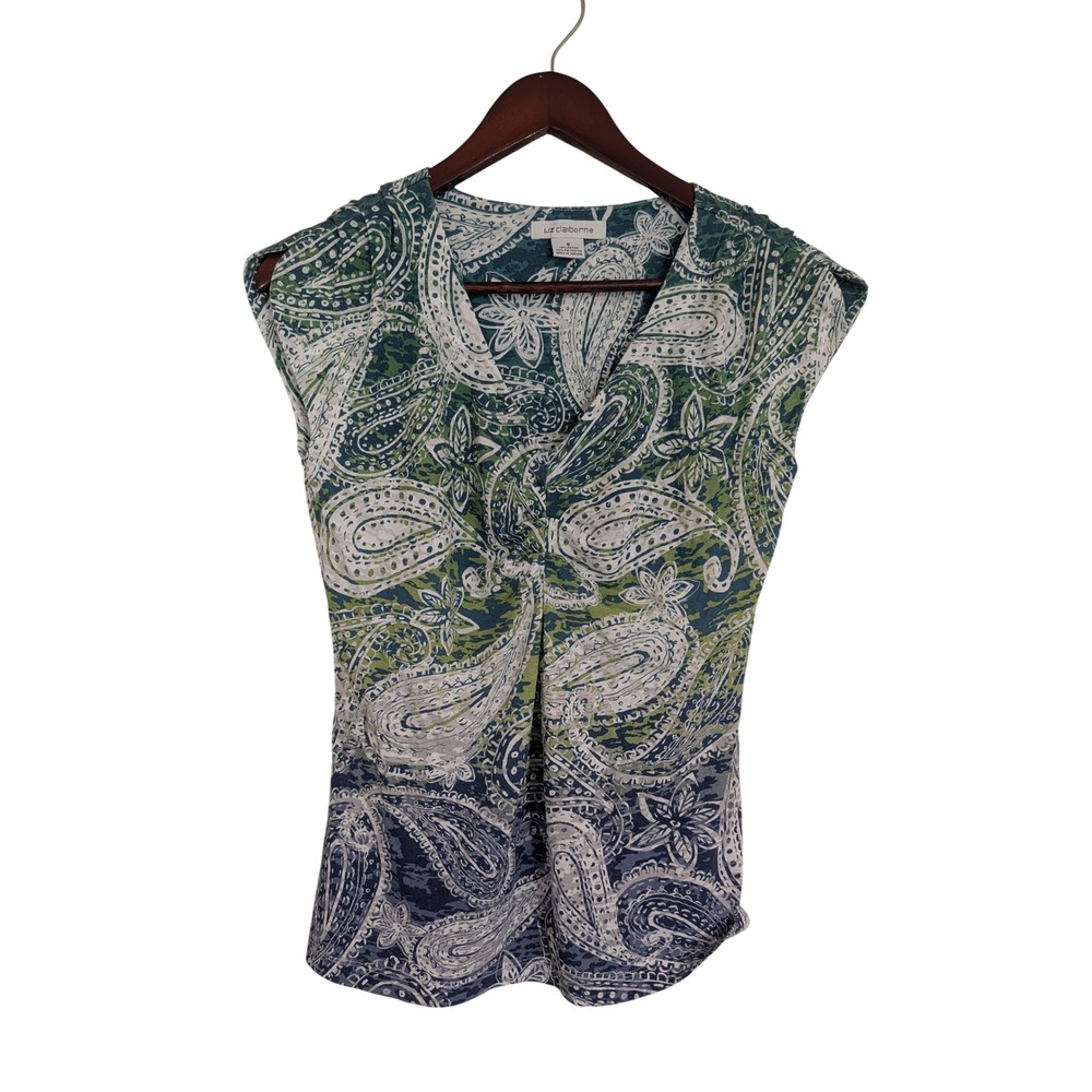 Vintage Y2K Babydoll Paisley Print Top Boho Grunge Festival Boho